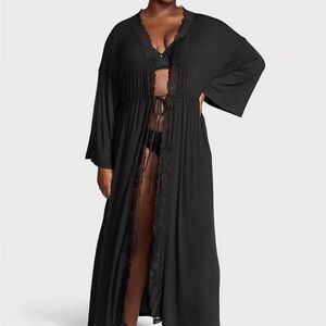VICTORIA'S SECRET
SoSoft™ Modal Ribbed Lace-Trim Long Robe